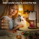 Candle Warmer Lamp with Timer Dimmable, Adjustable Height Candle Warmer Light for Jar Candles with 2 Bulbs, Christmas Birthday Gifts for Women Mom, House Warming Gifts New Home, Room Office Home Decor
