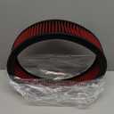 14"x3" Round Air Cleaner Filter Element High Flow Washable & Reusable Compatible with Chevy Ford GMC Mopar Buick Oldsmobile Pontiac (Red)