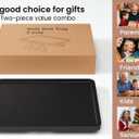 2 Pack Couch Arm Tray,Bamboo Folding Sofa Tray,Sofa Armrest Trays Clip-On Couch Desk for Drinks,Snacks,Phone,Remote ControlBlack