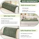 OstepDecor Washable Couch Cover for Dogs, Thick Pet Friendly Sofa Covers, Soft Couch Protector, Paw Cart Sofa Slipcovers, Cushion Protector for Leather, Sectional, Loveseat (20" x 24", Green)