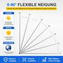45 Inch 4 Sets Solar Panel Mounting Brackets Kit 0-90 Adjustable Solar Panel Tilt Mount Brackets for 100-400W Panels Windproof for Roof,RV,Ground,Boat and Off-Grid. (4Sets)