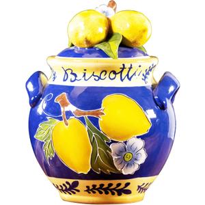 Blue Sky Clayworks Lemon Cookie Jar, 8  8  9.75 inches, Ceramic, Multicolor