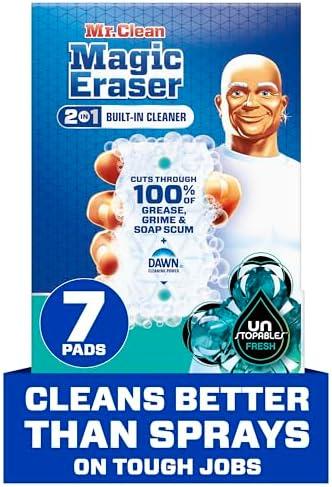 Mr. Clean Magic Eraser Foaming Sponge, All Purpose Cleaner, Dawn Cleaning Power, Ultra Foamy, 7ct