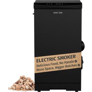 EAST OAK 30" Electric Smoker for Outdoors | Up to 6× Longer Smokes on a Single Load | Side Chip Loader for Uninterrupted Smoking | Bigger Batches with 725 sq in Cooking Area