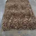 XeGe Luxury Faux Fur Leopard Print Blanket, Soft Cheetah Patterned Fluffy Bed Blanket, Shaggy Plush Decorative Couch Throw, Cute Furry Animal Print Fuzzy Throw for Sofa Bed Couch, Brown, 60x90