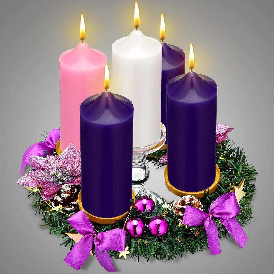 Ziliny Christmas Advent Wreath Decorations Stand Gifts Gold
