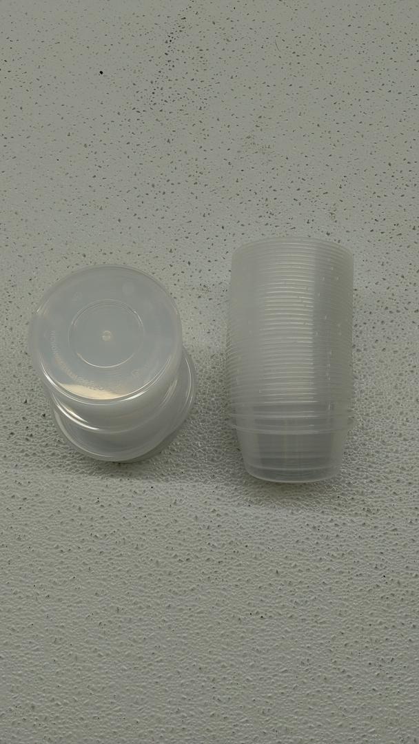 Plastic cups 39 pcs with lids