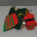 SilTriangle 3 Set Dog Christmas Costume for Small to Large, Christmas Tree, Elf, Gingerbread Man Outfits with Adjustable Hat for Xmas Cosplay Party, Holiday Photos Supplies(M)