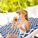 Double Tree Hammock with Hardwood Spreader Bar, Blue Pattern