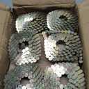 BHTOP 3600 Count Coil Roofing Nails 7/8-Inch x .120-Inch for Roofing Nail Gun, 15 Degree Round Head Wire Weld Collated Roofing Nail, Smooth Shank Electro Galvanized Air Nails for Roofs