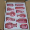 RUCKAE 22 Pack Pink Small Vases Glass Mini Bud Vase in Bulk Vintage Pink Flower Vases for Wedding,Centerpieces Home Decor and Party
