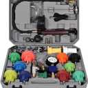 25PCS Coolant Pressure Tester & Vacuum Refill Kit,Radiator Pump Pressure Tester Kit for Automotive Cooling System Water Tank Leakage Detection