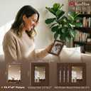 KissNow 24x36 Poster Frame 4 Pack, Brown Solid Wood, Gallery Wall Hanging
