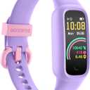 BIGGERFIVE Vigor 2 L Kids Fitness Tracker Watch for Boys Girls Ages 5-15, Activity Tracker, Heart Rate Sleep Monitor, IP68 Waterproof, Pedometer, Calorie Step Counter Watch, Lilac