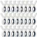24 Pack Beach Towel Clips with Strong Anti-Rust Springs,Heavy Duty Towel Clips,Plastic Laundry Clothes Pins to Keep Your Towel, Clothes, Blankets to Dry on Clothesline and Hanging Rack (Blue)