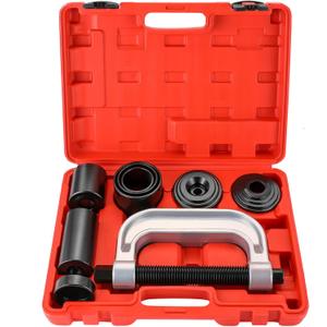 Ball Joint Press & U Joint Removal Tools | Heavy Duty Ball Joint Service Tool with 4-Wheel Drive Adapters for Most 2WD and 4WD Car Pickup and Light Truck (Red)