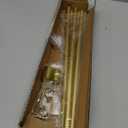 Curtain Rods for 28-68” Windows, Splicing Construction, 1” Adjustable Drapery Rod with Aluminum Alloy Brackets and Finials for Window, Sliding Door, Patio, Living Room Decoration, Brushed Gold