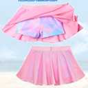 Snowheart Girls Rash Guard Swimsuit Set Long Sleeve Bathing Suit Two Piece 3-12 Years (Pink, S)