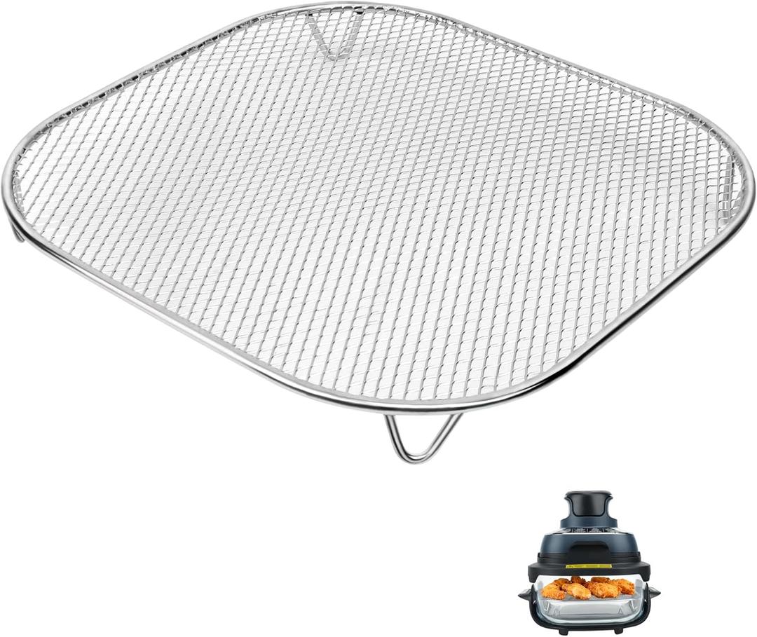Crisper Tray for Ninja Crispi FN100 and Ninja Crispi Pro AS101, Ninja Crispi Accessories, Ninja Crispi Replacement Parts, Food Grade, Premium stainless steel 304, Silver