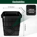 24Inch Catch Basin with Grate, Square Extra Large Yard Drainage Catch Basin for Drainage with Debris Basket, No Pre-Drilled Holes for Patios, Downspout, Municipal Pipeline