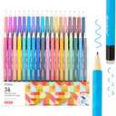 Grabie Erasable Gel Pens, Medium Point 0.7 mm Erasable Pens, Make Mistakes Disappear for Drawing Writing Planner, Pack of 36 Assorted Colors
