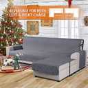 VANSOFY Upgraded Sectional Couch Covers 100% Waterproof L Shaped Sofa Slipcover Reversible Chaise Lounge Cover for Sectional Sofa Furniture Protector Cover for Pets Dog Cat(X-Large, Dark Gray)