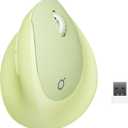EWEADN Q7 Vertical Ergonomic Mouse, Wireless Bluetooth Mouse (BT5.0/3.0+2.4G), 5-Level Adjustable DPI up to 4000, Quiet clicks, Multi Devices Computer Mouse for Laptop/PC/Mac-Green