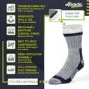Alvada Merino Wool Hiking Socks Thermal Warm Crew Winter Boot Sock For Men & Women 3 Pairs (Gray)