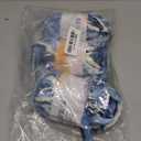 Fuzzy Chunky Chenille Yarn for CrochetingSoft Plush Yarns for Hand KnittingBulky 3x100g3x49.2 yd Baby Blanket Yarn for Crocheting AmigurumiCrochet Fluffy Velvet Yarns (3 Blue-White)