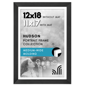 Americanflat 12x18 Poster Frame, Black