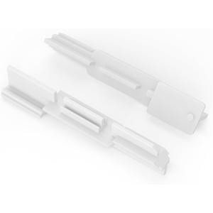 PalpitateC Sliding Shower Door Bottom Sill Guide fits for Sliding Shower Door Systems Shower Door Parts Bottom Guide for Glass Shower Door Track Guide White Nylon - 2 Pack