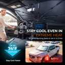 [2026 Upgraded] DooGooCoo Windshield Sun Shade Umbrella for Ford F150 F250 F350 F450 [100% Sunlight Blocked, Cooling Ice Crystal] Sunshade for Car Windshield for f150 Sun Shade 2015-2026.