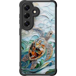 DEENAKIN for Samsung Galaxy S26 Case Cute,Aesthetic Floral Hard Shell,Compatible with Magsafe,Trendy Unique Retro Western Protective Slim Phone Cover for Women Girls,Mosaic Tortoise Shell