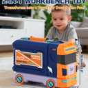 Lehoo Castle Kids Tool Bench (32.5 Inches Tall), Toddler Tool Set with Electric Drill, 2-in-1 Workbench and Toolbox, Pretend Play Tool Toys for Age 3-5, Birthday Gift for Boys