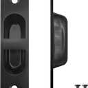 4 Inch Pocket Door Edge Pull, 304 Stainless Steel Flush Edge HandlePocket Door Hardware,Black-1 Pack