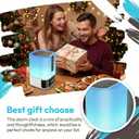 Hetyre Night Light Bluetooth Speaker, 5 in 1 Touch Control Bedside Lamp Dimmable Multi-Color Changing, Bedroom Alarm Clock, Best Birthday Gift Ideas for 10 11 12 13 14 Year Old Teenage Girls/Boys