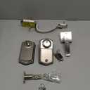 Veise VE017-H Fingerprint Smart Front Door Lock Set, App Control, 8-in-1 Keyless Entry Deadbolt with Zinc Alloy Handles, Emergency Power Port, Touchscreen Keypad, Auto Lock, Easy Install, Satin Nickel