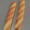 2pcs Artificial Realistic Long Bread: Fake Bread Loaf Lifelike Pretend Play Food Props for Photography Prop Home Kitchen Decor 13.56in