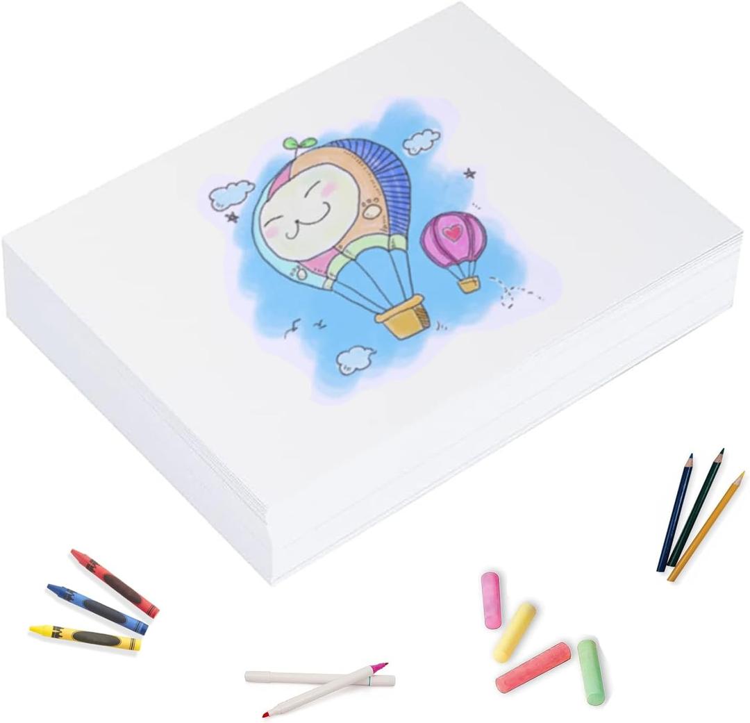 8.5"x11" Sketching Drawing Paper for Art Craft Supplies, White Paper for Coloring Doodle 100 Sheets