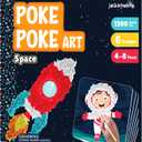 jackinthebox Poke Poke Art for Kids  Space Theme, Flower Pressing Kits, Mess-Free Fabric Art and Craft,Gift for Kids for Girls and Boys Ages 4 5 6 7 8