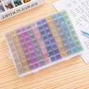 VTG Newly Upgraded Transparent Large Capacity Diamond Painting Storage Containers,96 Grid Craft Organizers and Storage, Suitable for Nail Art, Necklaces, Bead Storage Containers