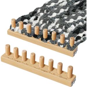 HKJJYFC 32'' Chunky Blanket Loom for Knitting Thick -Knitting Looms-Loom for Chunky Blanket, Chunky Yarn Knitting Loom