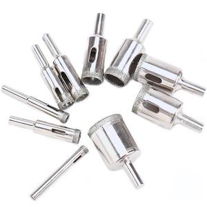 Diamond Drill Bits for Glass, 10PCS Diamond Hole Saw Drill Bit Set Kit, Glass Drill Bit for Ceramic Bottles, Pots, Marble, Tile Cutting.1/8"-11/16"