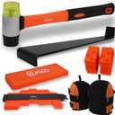 Laminate Flooring Installation Kit - Heavy Duty Tools with Knee Pads, 45 pc Pull Bar, Tapping Block, 40 Spacers and Rubber Mallet with Fiberglass Handle
