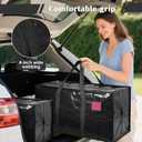 6 Pack Moving Bags with Full-Open Side Zipper, Extra Large 93L Heavy Duty Waterproof Foldable Storage Totes for College Dorm, Moving & Home Organization Black