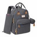 RUVALINO Diaper Bag Backpack, Multifunction Travel Pack Maternity Baby Changing Bags, Large Capacity, Waterproof, Dark Gray | Multifunction, Travel Pack, Maternity, Baby Changing Bags, Waterproof