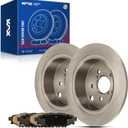 KAX Rear Brake Kit, OE Brake Rotors and Ceramic Brake Pads | Replacement for Subaru Forester 2014-2018, Impreza 2012-2019, Crosstrek 2016-2019, XV Crosstrek 2013-2015, Automotive Replacement Brake Kit (31605+D1114)
