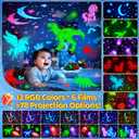 One Fire Night Light for KidsToys, 6 Films+78 Lighting Modes Star Projector,Rechargeable Night Light Projector,360°Rotion Star Lights for Bedroom Decor,Birthday Gifts for Kids Baby Sensory Toys Autism