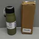 Small Water Bottle 12 oz, Dusgut Insulated Water Bottle, Stainless Steel, Wide Mouth Portable Lid, Army Green