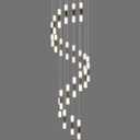 24-Light Modern Kitchen Island Dimmable LED Modern Black Gold Ceiling Pendant Light Living Room Bedroom Foyer LED 144W Stairs Large Chandelier, 24-Light 1-Pack